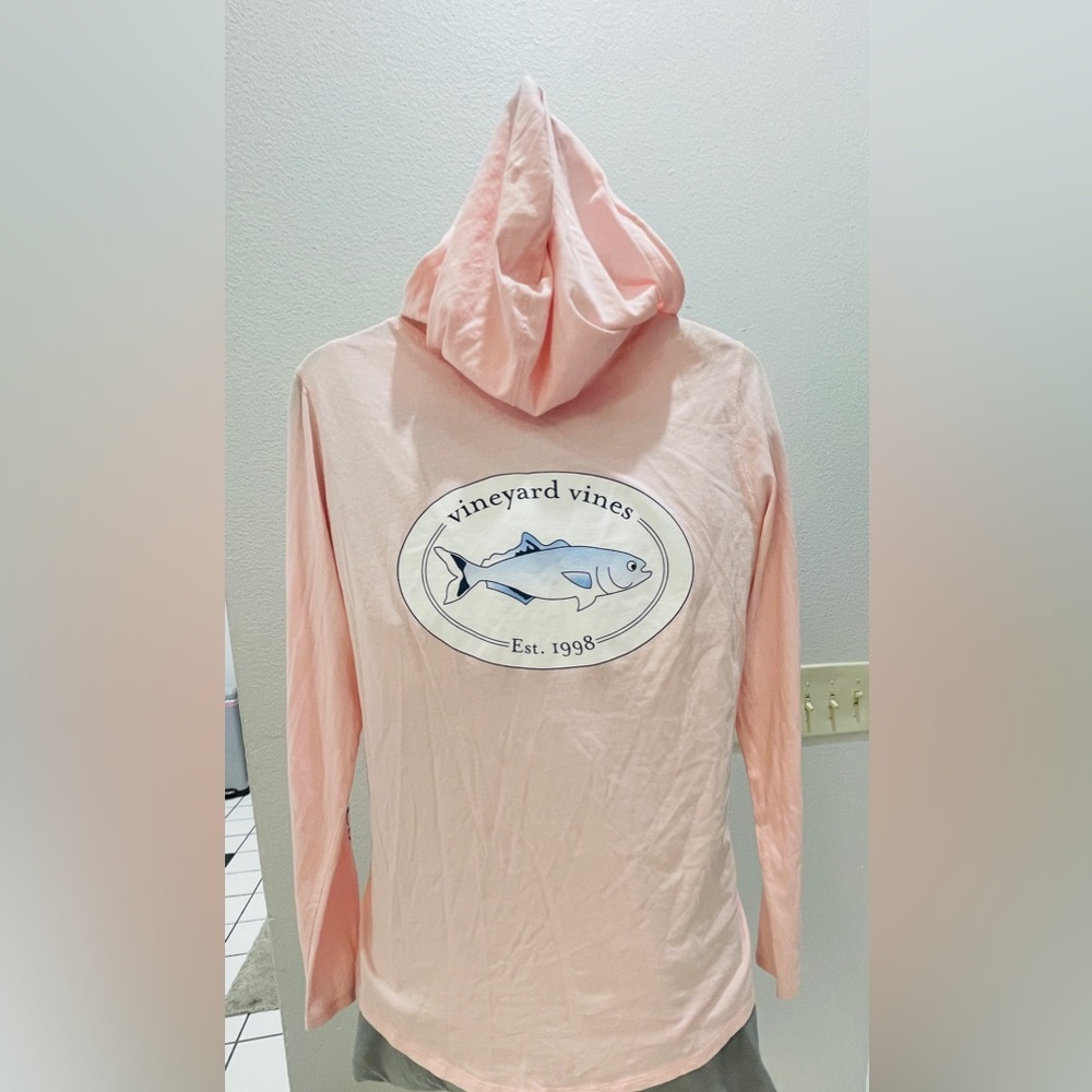 Vineyard Vines Pink Lightweight Hoodie Size S